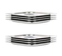 vidaXL 8x Gastronorm Containers GN 1/2 20mm Stainless Steel Stackable Tray