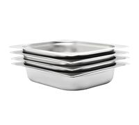 8x Gastronorm Containers GN 1/2 Stainless Stackable Tray Multi Sizes vidaXL