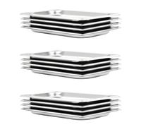 8x Gastronorm Containers GN 1/3 Stainless Stackable Tray Multi Sizes vidaXL