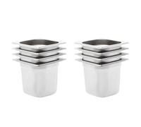 8x Gastronorm Containers GN 1/6 Stainless Stackable Tray Multi Sizes vidaXL