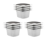8x Gastronorm Containers GN 1/6 Stainless Stackable Tray Multi Sizes vidaXL