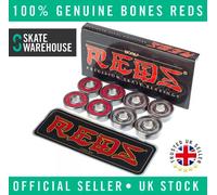 8x Genuine Bones Reds Fast Precision Skateboard/Scooter/Roller Derby Bearings