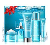 8X H2O AquaVitalize Skincare Set, 5Pcs Hydrating Face Care Kits With 4D Hyaluronic Acid & Seaweed for Glass Skin, Christmas Birthday Gift for Women Teenage Girls Friend Wife, Travel TSA-friendly Sized