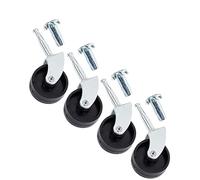 8x Heavy Duty Swivel Castor Wheels 40mm Trolley Furniture with Sockets (4 Castor Wheels With Sockets)