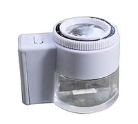 8X Illuminated Glass Jewelers Loupe Portable Scale- Eye Loop with LED Light Pocket-Size for Nature Searching