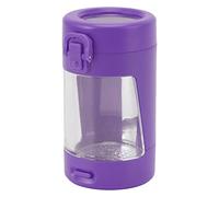 8X Magnifying Viewing Jar with LED Light, Portable Air Tight Storage Jars Transparent Storage Container, USB Rechargeable Clear Stash Jars for Cigarette Keep Dry and Fresh (Purple)