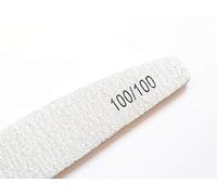 8X Nail Files Zebra Shape Half Moon Chose GRIT Double Sided Emery Board (GRIT 100/100)