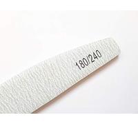 8X Nail Files Zebra Shape Half Moon Chose GRIT Double Sided Emery Board (GRIT 180/240)