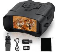 8X Night Vision Binoculars with Digital Zoom, 3" HD Infrared, 4K Video and 36MP Image, Rechargeable 5000mAh Night Vision Goggles for Hunting with 32GB TF Card