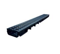 8x Novadrain Low Flow Drain Channels 1m with Endcap Outlet Pack