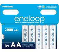 8x Panasonic Eneloop AA 2000mAh Rechargeable Batteries Ready NiMH HR6 BK-3MCDE