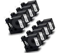 8X Pristar Compatible a45013 Label Tape Replacement for D1 Tape 45013 S0720530 12mm x 7m Black on White for LabelManager 160 210D 280 360D 420P 450 LabelPoint 100 150 LabelWriter 450 Duo