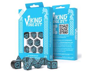 8x Q-Workshop Viking Dice Set Black Turquoise 20th Anniversary Limited