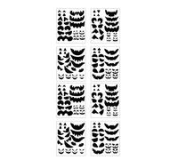 8X / Set Black Pumpkins Expressions Stickers Halloween Halloween Decorative Self-Adhesive