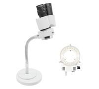 8X Stereo Binocular Microscope Lab Clinic Equipment Industrial Inspection Soldering PCB Repair Precise Clearest(With LED Light)