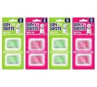8x Stick-On Bin Fresheners, Berry Blast Citronella & Lemongrass, Long-Lasting Odour Control for Dustbins, Swing Bins & Pedal Bins, Air Freshener Deodoriser Discs - Exclusive AG Total Health Bundle