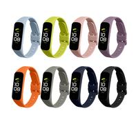 kwmobile Strap Set compatible with Samsung Galaxy Fit 2 Straps - 8x TPU Silicone Replacement Wristband - Multicolor