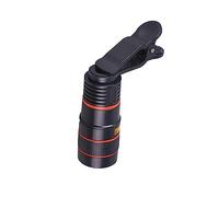 8x Telephoto Lens for Smartphone and Phone Adjustable Focus Black | Plastic Body, 16mm Eye Lens and 18mm Object Lens, Improves Imaging Quality for Mobile Photography