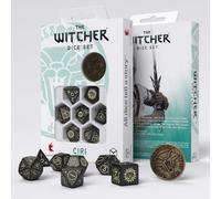 8x The Witcher Ciri Zireael Dice Set RPG Black Q-WORKSHOP