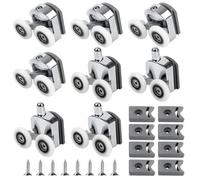8X Twins Shower Screen Door Rollers Runners Wheels Replacement Parts 23mm