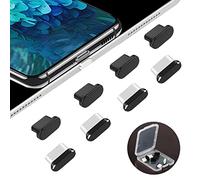 8x USB C Anti Dust Plugs Charging Port Protector for iPhone 15 16 Pro Max Samsung Galaxy Google Pixel MacBook Xiaomi Redmi Nokia OPPO Find Motorola moto and all Type-C Smartphones and Tablets - Black