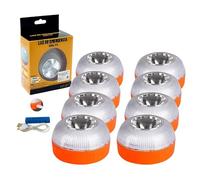 8X V16 Emergency Light. Warning Light Authorized by The DGT for Road Emergency Signaling for Cars and Motorcycles. Magnetic Vehicle Flashlight. Rechargeable Battery. Double USB Car Charger.