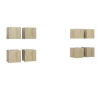 8x Wall Mounted TV Cabinets TV Unit Cabinet Furniture Multi Colours vidaXL