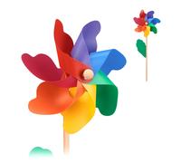8x Windmill Garden Pinwheels Decorative Wind Toys Colourful Lightweight Fun