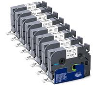 8X XemaX Label Tape Replacement for 12mm TZc-231 TZ-231 AZe-231 Black on White