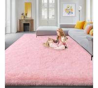 8x10 Area Rugs for Living Room, Large Pink Fluffy Rugs for Bedroom Girls Kids Room Dorm Home Decor, Soft Fuzzy Shaggy Shag Carpet Rug
