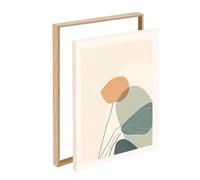 8x10'' Canvas Frame, 0.8'' Deep Aluminum DIY Floating Frame with Adjustable Spacers, No Drill Mounting Painting Frame for Picture Art (Wood Grain, 60 * 80cm)