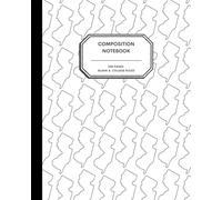 8x10" Composition Notebook - 200 Alternating Blank and College Ruled Pages - New Jersey State Outline Notebook Journal with Clean White Background for Kids, Preteens, Teens and Adults