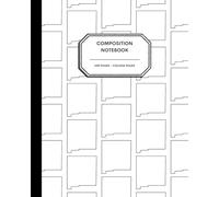 8x10" Composition Notebook - 200 College Ruled Pages - New Mexico State Outline Notebook Journal with Clean White Background for Kids, Preteens, Teens and Adults
