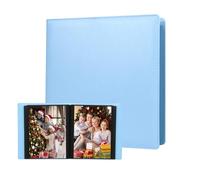 8x10 Photo Album 168 Pockets Large Capacity Leather Cover Acid Free Inner Pages 8 x 10 Photo Album Book 8x10 for Family Wedding Baby Photo Book Pictures (Blue)