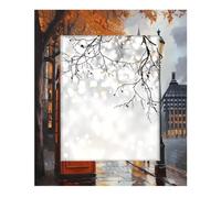 8x10 Photo Frame for Wall and Tabletop Decoration, Red Telephone Booth Retro Romantic City Scenery Wood Vertical or Horizontal Picture Frame 1 Pack