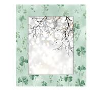8x10inch Photo Frame Wooden Photo Display,Stand Tabletop and Wall Mounting Wood Picture Frames Irish St.patrick's Day Shamrock Clover Leaves