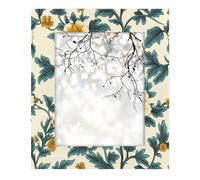 8x10inch Photo Frame Wooden Photo Display,Stand Tabletop and Wall Mounting Wood Picture Frames Vintage Flowers Green Leaf