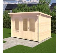 8x11G Shire Edgefield Pent Log Cabin in 19mm Logs