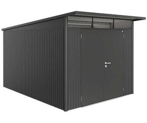 8x12 Biohort AvantGarde A8 Metal Shed - Double Door - Metallic Dark Grey