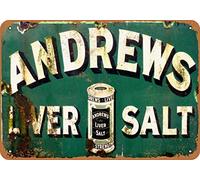 8x12 Inch Andrews Liver Salt Vintage Look Metal Sign