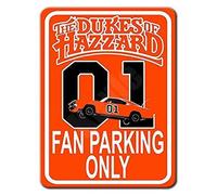 8x12 inch Dukes of Hazzard Fans Only Parking Sign Tin Metal Sign