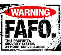 8x12 Inch FAFO Security System Warning Sign Rustic Vintage Iron Wall Art Decor, 24-Hour Surveillance, Funny Home Security Humor, for Outdoor and Indoor UseOpen in new tab.