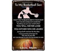 8x12 inch IN To My Dad Vintage Tin Sign Basketball Mom Son Never Lose Gift Metal Retro Rustic Pub Wall Decor Art Room Valentines Day