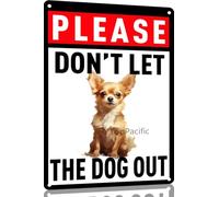 8x12 Inch Vintage Chihuahua Metal Tin Sign Don't Let The Dog Out Home Bar Kitchen Wall Decor Plaque Sign Aluminium Metal Sign Home Decor