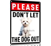 8x12 Inch Vintage Maltese Metal Tin Sign Don't Let The Dog Out Home Bar Kitchen Wall Decor Plaque Sign Aluminium Metal Sign Home Decor