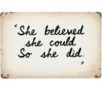 8x12 inch Vintage Metal Tin Sign Inspirational Positive Quote Home Decor Funny Novelty Kitchen Bar Club Garage Garden Farm Wall Art Tin Signs Gift For Women.