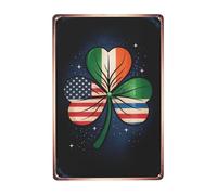 8X12 Inches Italian Irish American Shamrock Printed Beer Wall Plaques Poster Signs For Home Decor Vintage Retro Aesthetic Room Decorations For Living Room,Bedroom,Kitchen,Office,Patio,And More