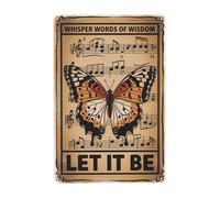 8X12 Inches Whipher Words Of Wisdom Let It Be Butterfly Posters For Room Aesthetic Home Decor Vintage Retro Gothic Boho Wall Plaques For Bedroom Living Room Bathroom Office Patio Garden Classroom