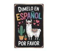 8X12 Inches Women En Espanol Por Favor Bilingual Spanish Teacher Wall Plaque Poster Decor For Classroom Living Room Home Office Patio Yard Garden Vintage Boho Gothic Aesthetic Unique Quotes Sign