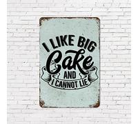 8x12in Rust Vintage Tin Signs Positive Quotes Kitchen Theme I Like Big Cake and I Cannot Lie Aluminum Tin Sign Bible Verse Distressed Stylish Tin Signs for Bar Cafe Restaurant Garage Wall Decor